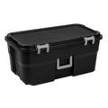 Black 22 Gallon Wheeled Plastic Footlocker E22556