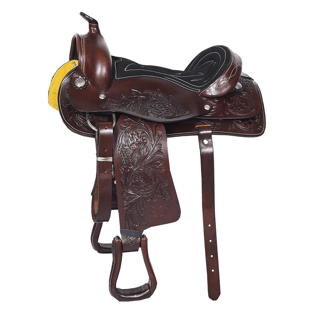 Dark Brown Leather Western Saddle L976522