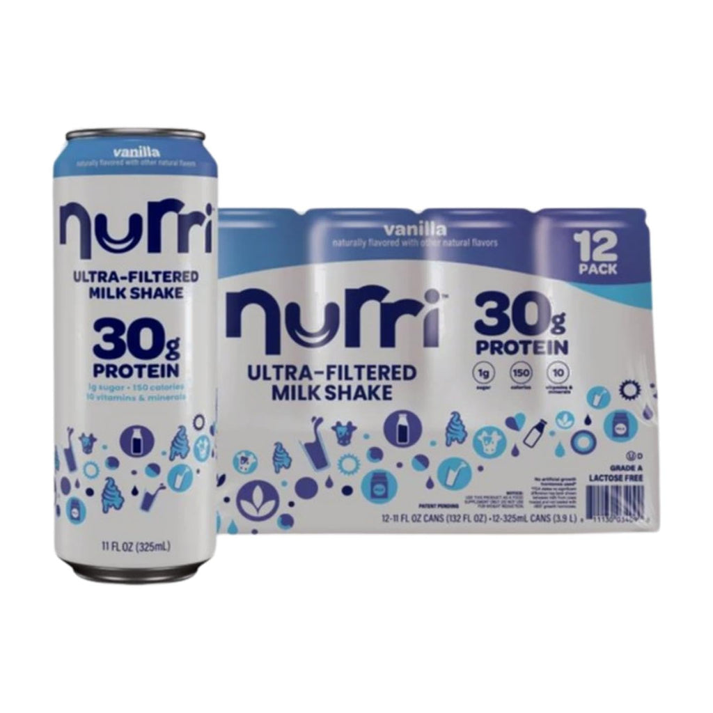 12 Pack Vanilla Milk Shake 30g Protein 1g Sugar Lactose-Free G3648