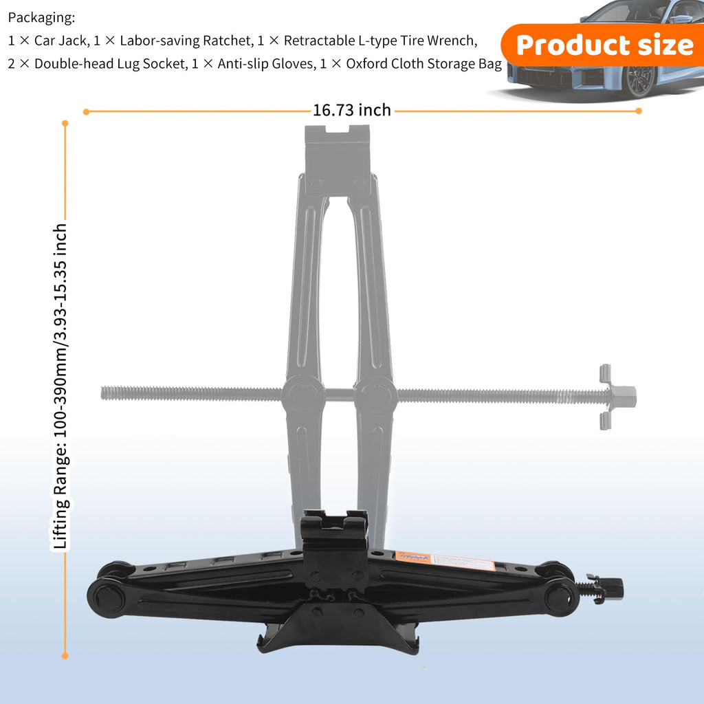 Heavy Duty Scissor Jacks Car Set U8005