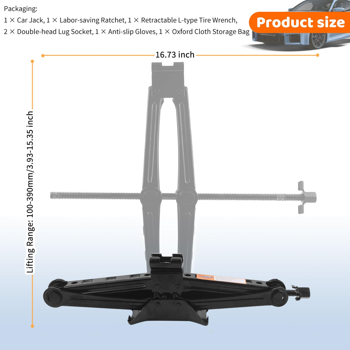 Heavy Duty Scissor Jacks Car Set U8005