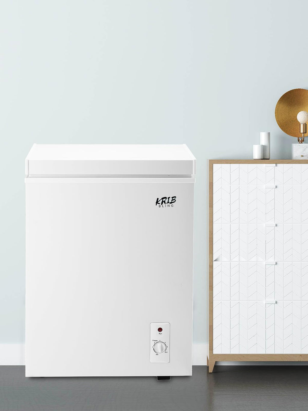 3.5 Cu.Ft Chest Freezer with Removable Basket, White F2984