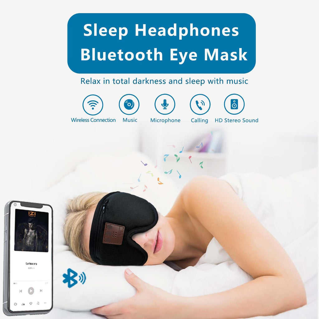 Bluetooth Sleep Mask with Headphones 2-Pack K790