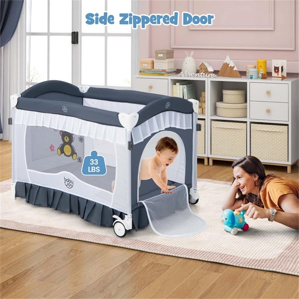 Portable Baby Crib with Bassinet and Changing Table P181358