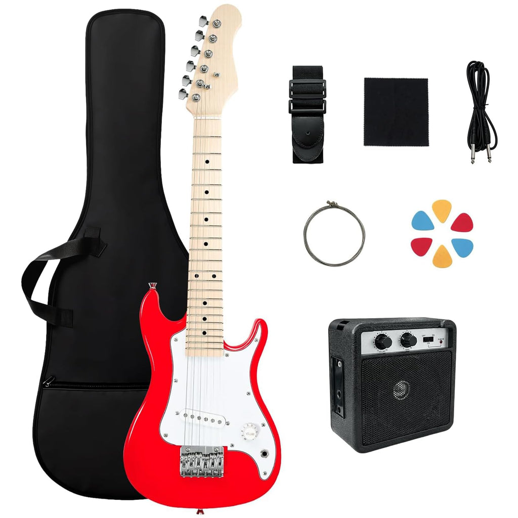 30in Kids Electric Guitar Starter Kit with 5W Amp and Gig Bag M87654
