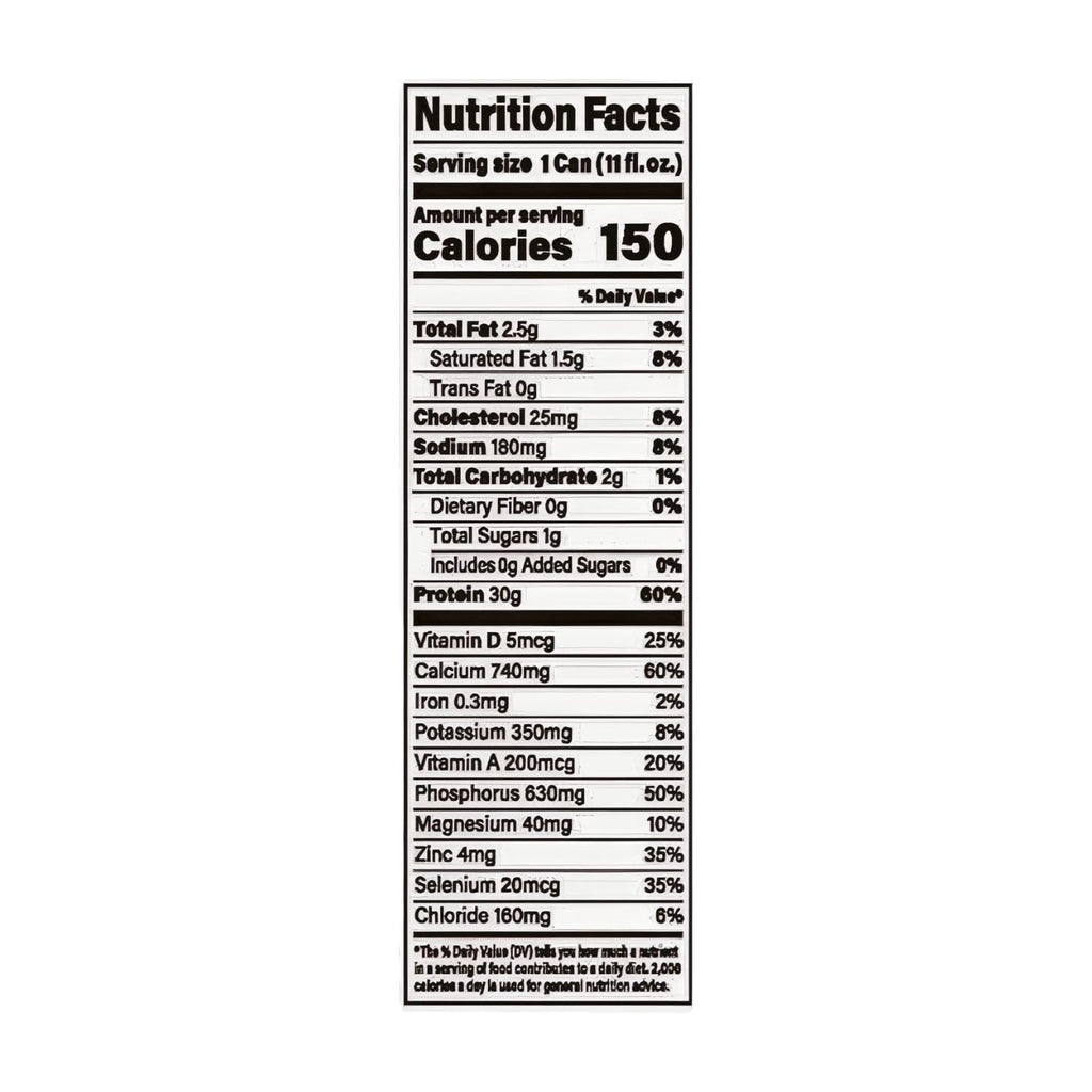 12 Pack Vanilla Milk Shake 30g Protein 1g Sugar Lactose-Free G3648