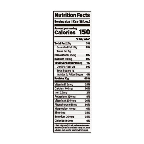12 Pack Vanilla Milk Shake 30g Protein 1g Sugar Lactose-Free G3648