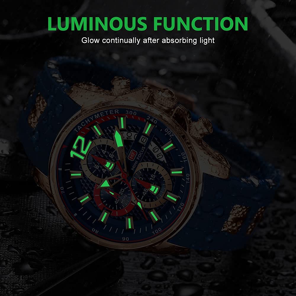 Men's Chronograph Waterproof Analog Quartz Watch P6401