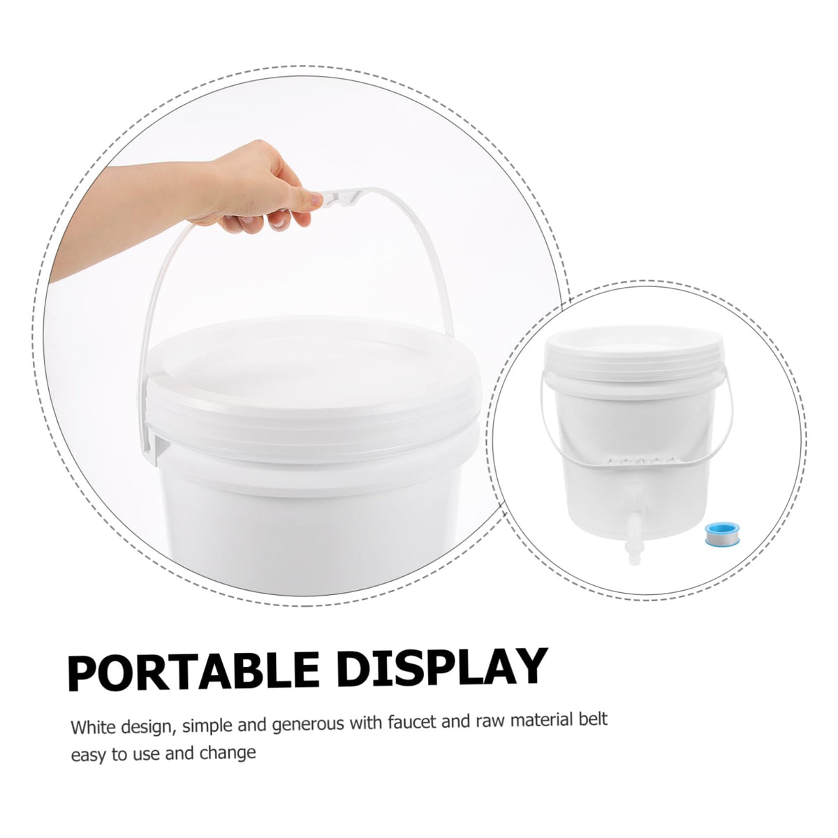 Water Storage Jug with Faucet 10l Plastic Container L9768