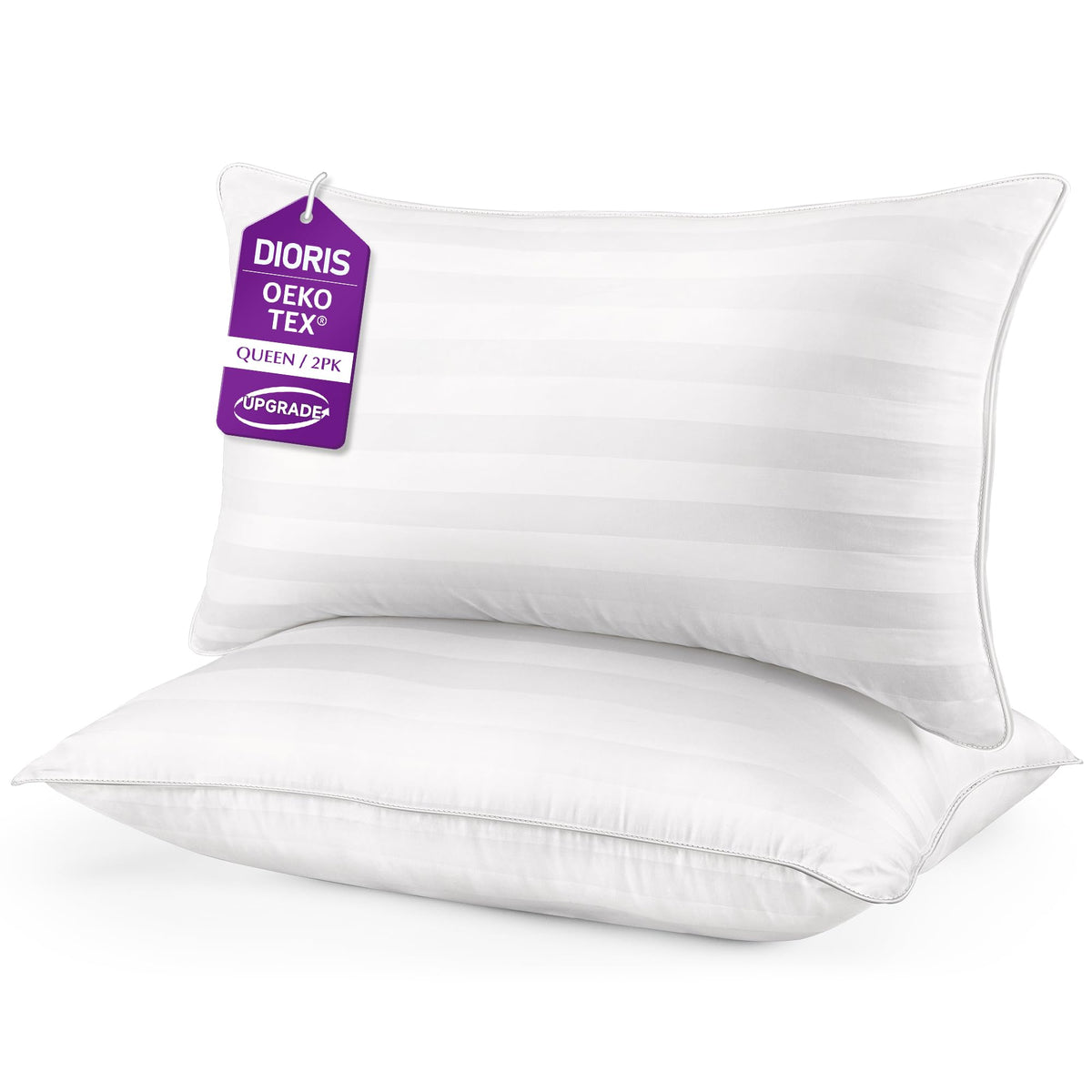 King Size Set of 2 Soft Sleeping Pillow T855895