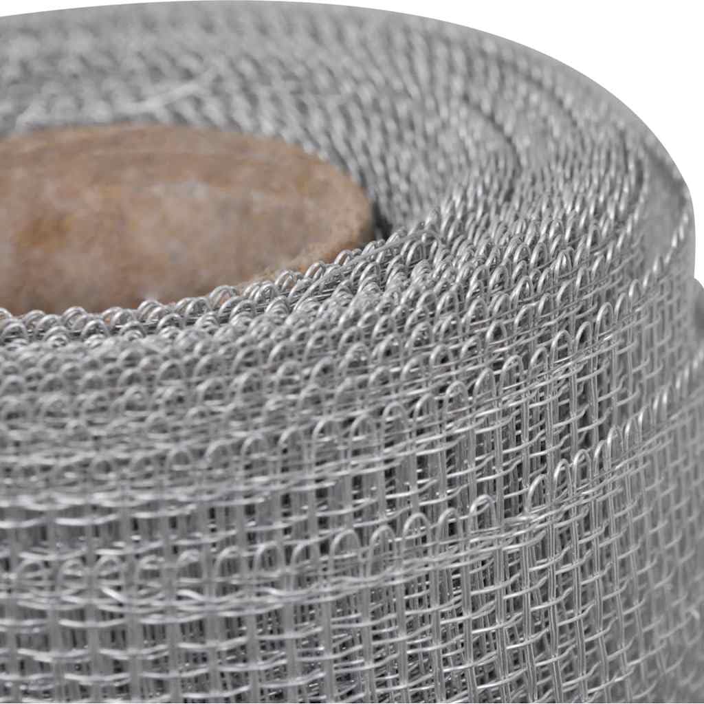 Aluminum Mesh Screen 39.4x196.9 Inches Silver L112