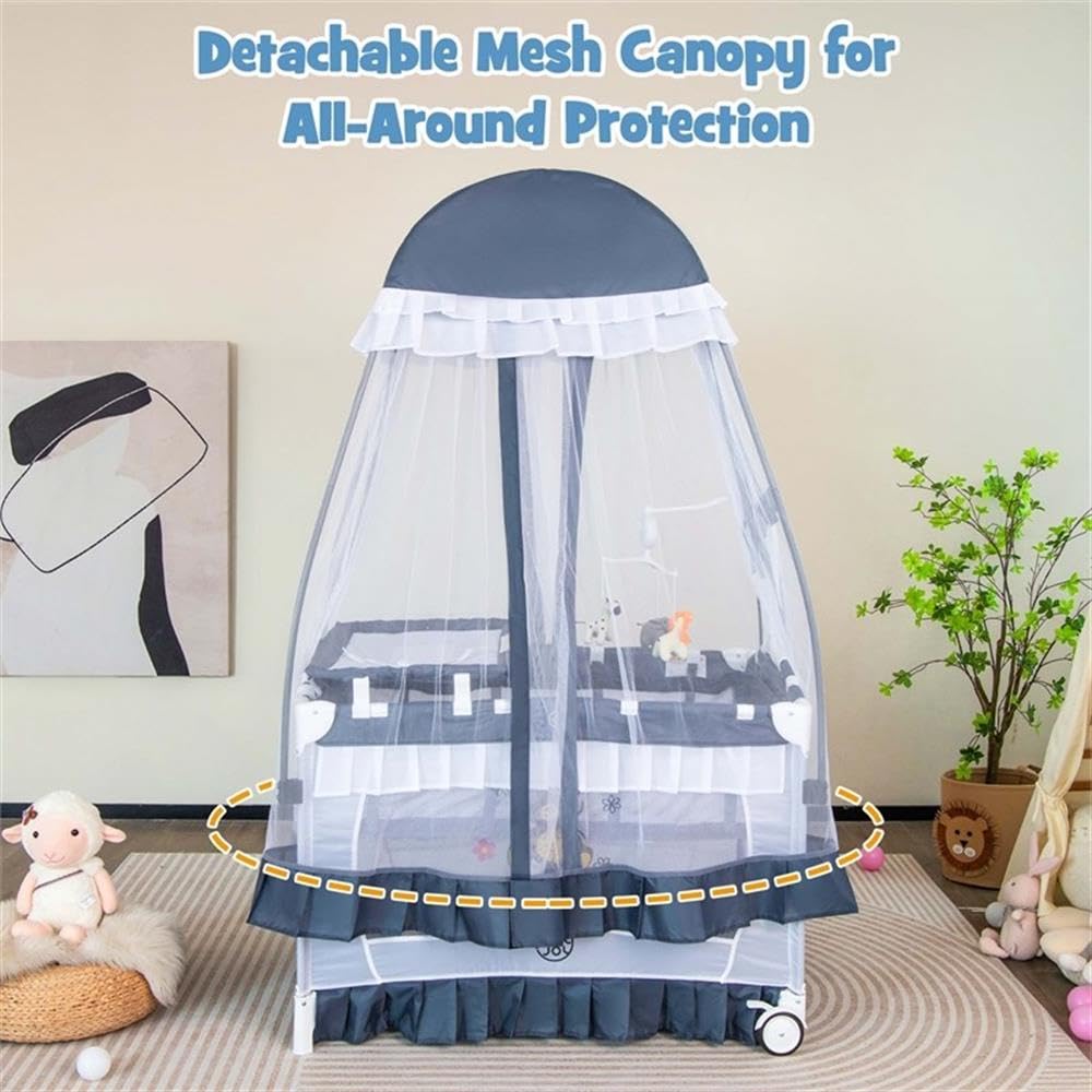 Portable Baby Crib with Bassinet and Changing Table P181358