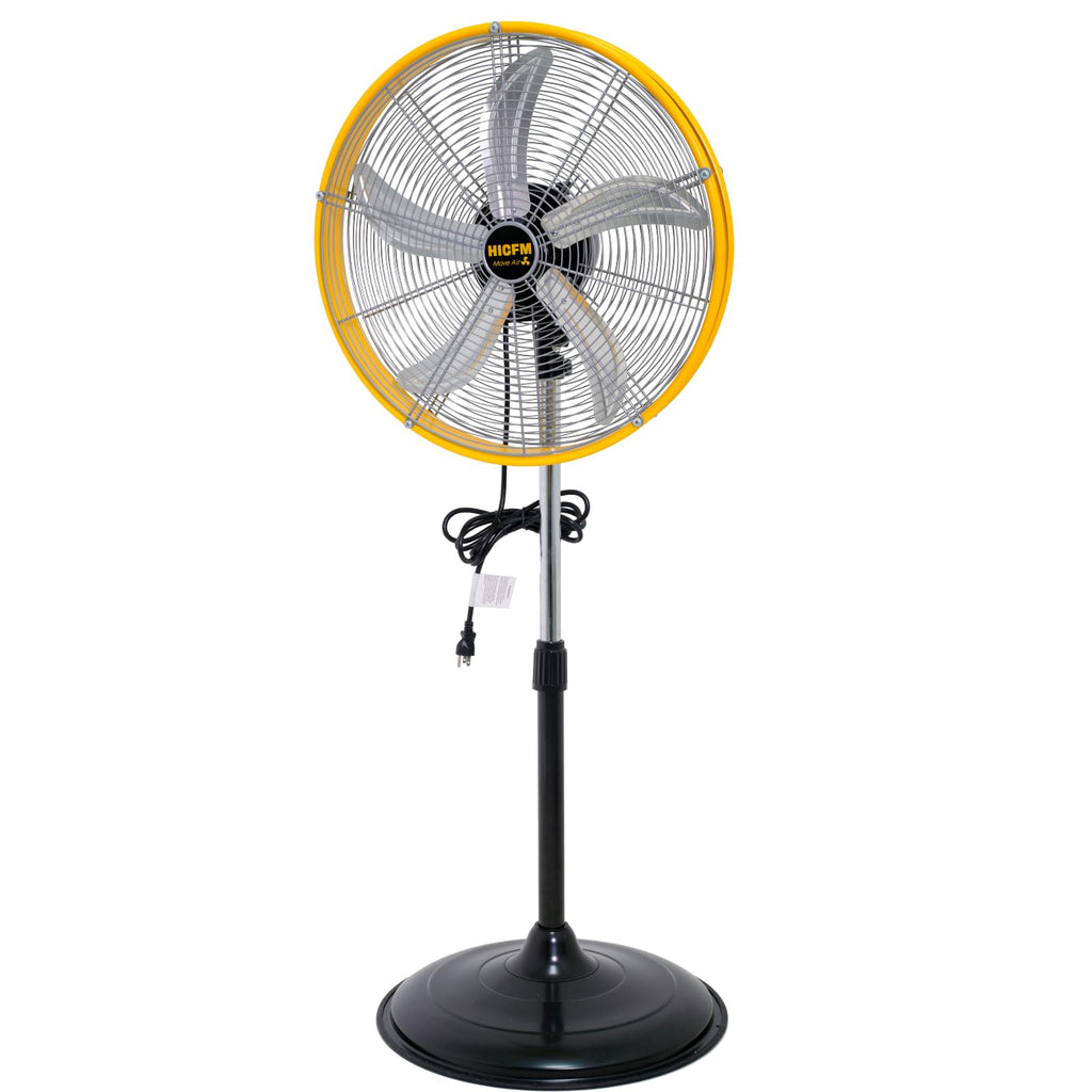 20" 3-Speed High Velocity Oscillating Metal Stand Fan Y46165