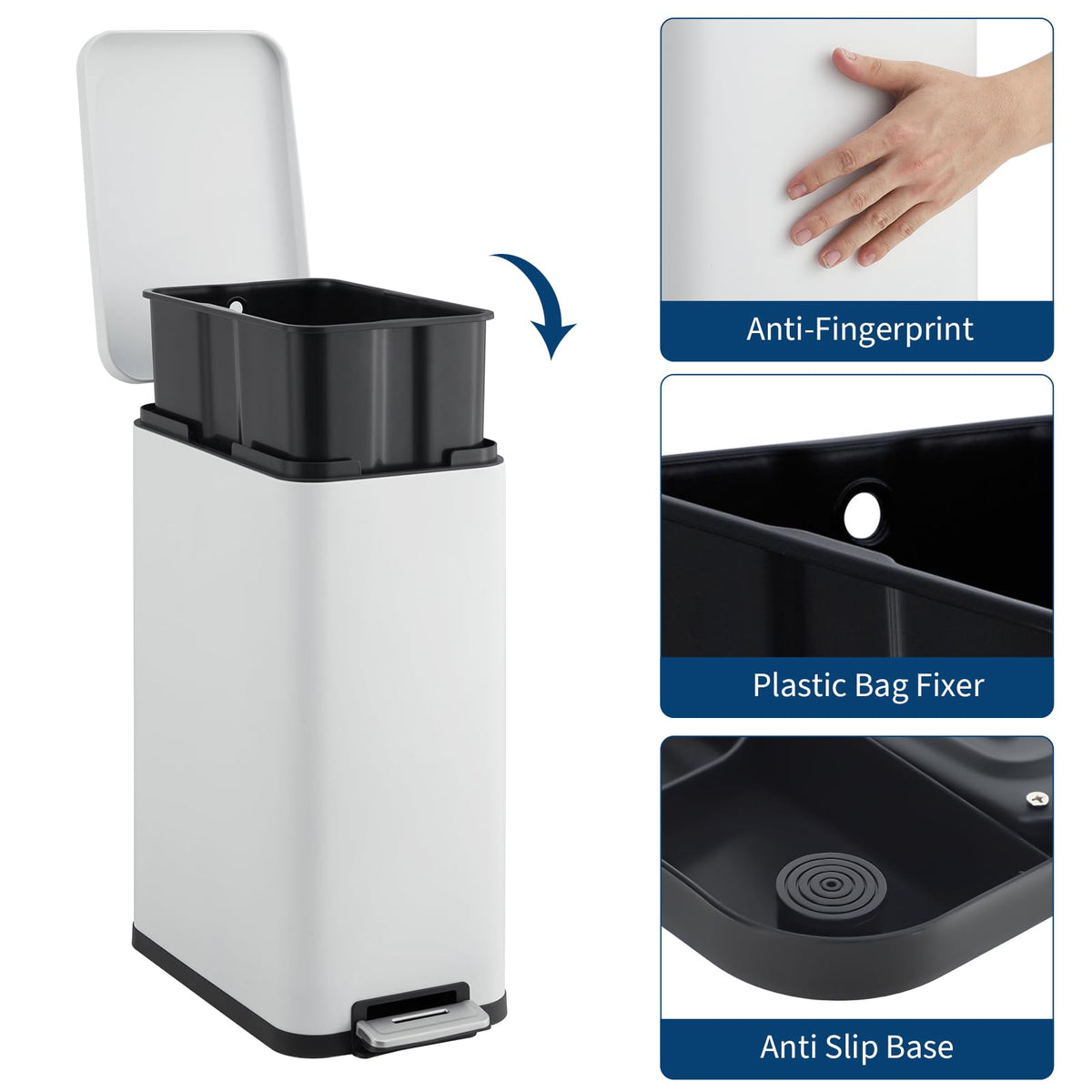 13.2 gal Step Kitchen Trash Can M559
