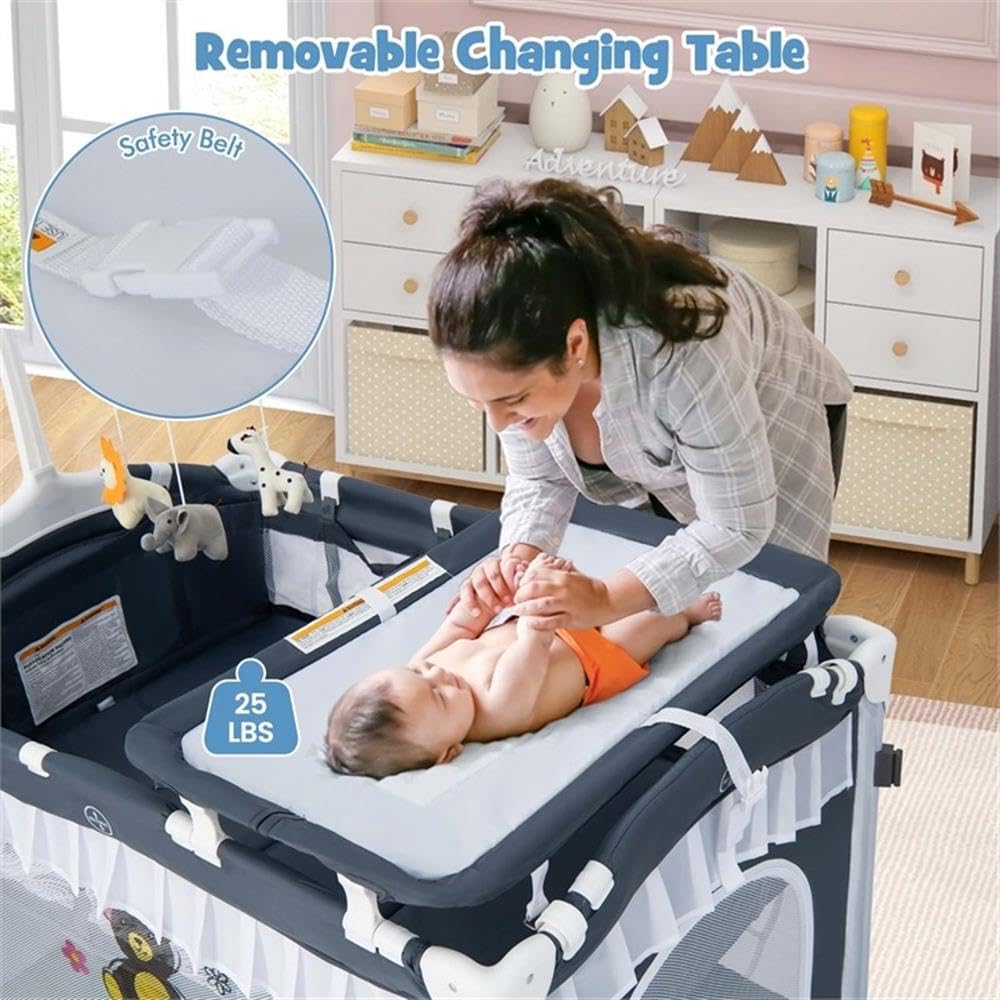 Portable Baby Crib with Bassinet and Changing Table P181358