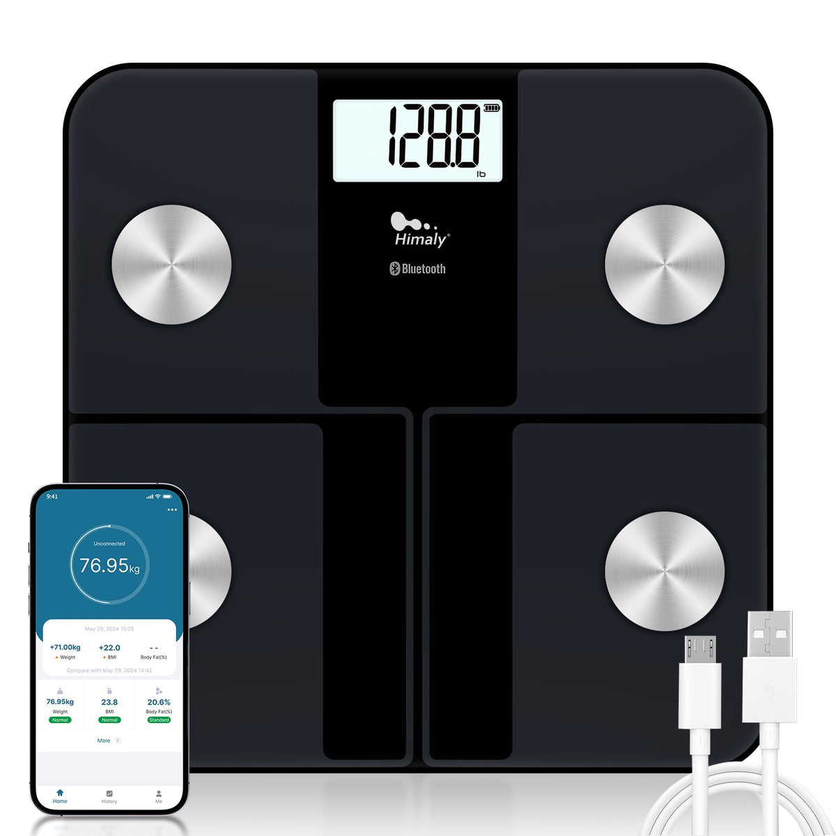 Rechargeable Digital Bathroom Scale W875