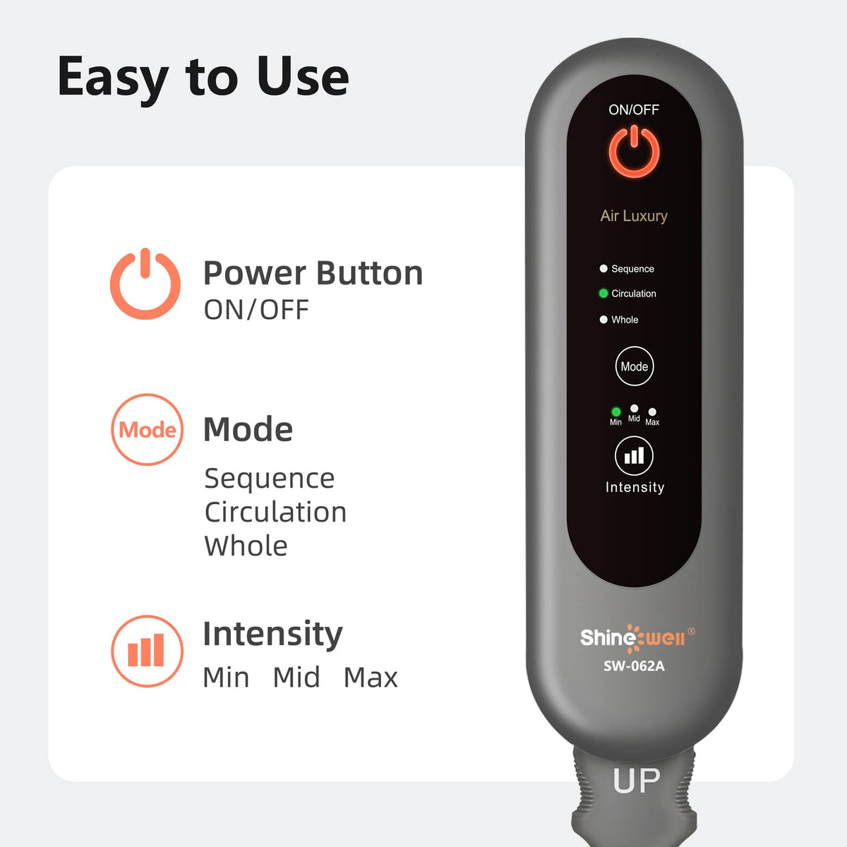 Air Compression Leg Massager with 3 Modes 3 Intensities K470