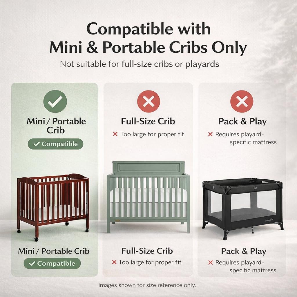 2-in-1 Dual-Sided Mini Crib Mattress X769