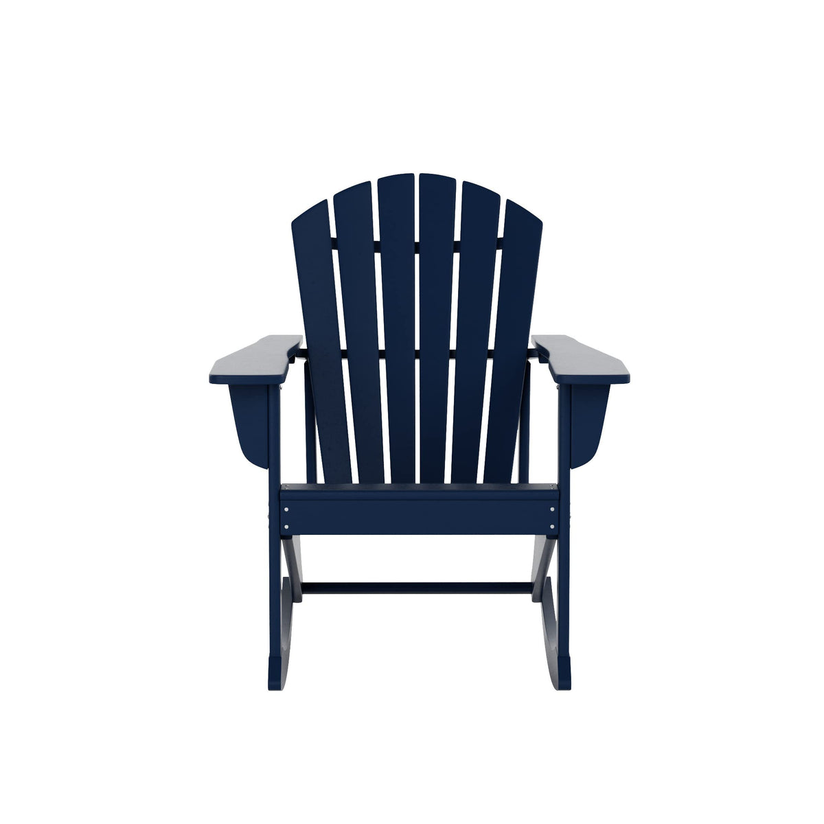 Navy Blue Poly Plastic Adirondack Rocking Chair X38140