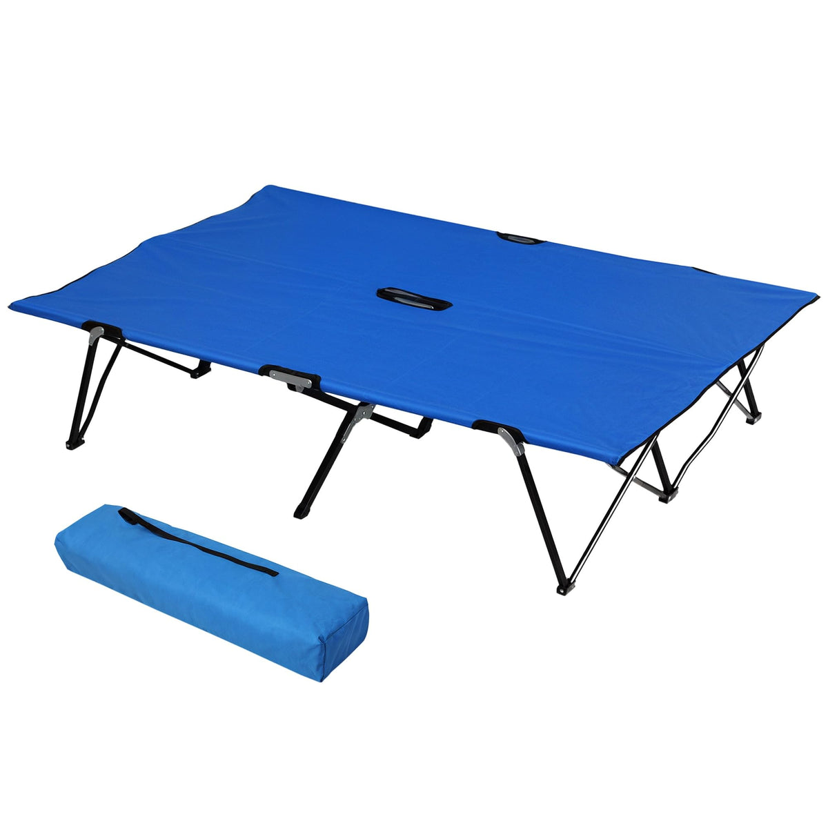 2 Person Folding Camping Cot with Carry Bag A47923