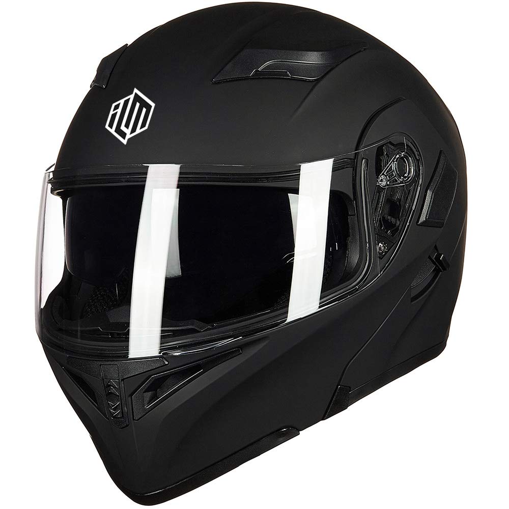 Motorcycle Dual Visor Flip up Modular Full Face Helmet DOT A883