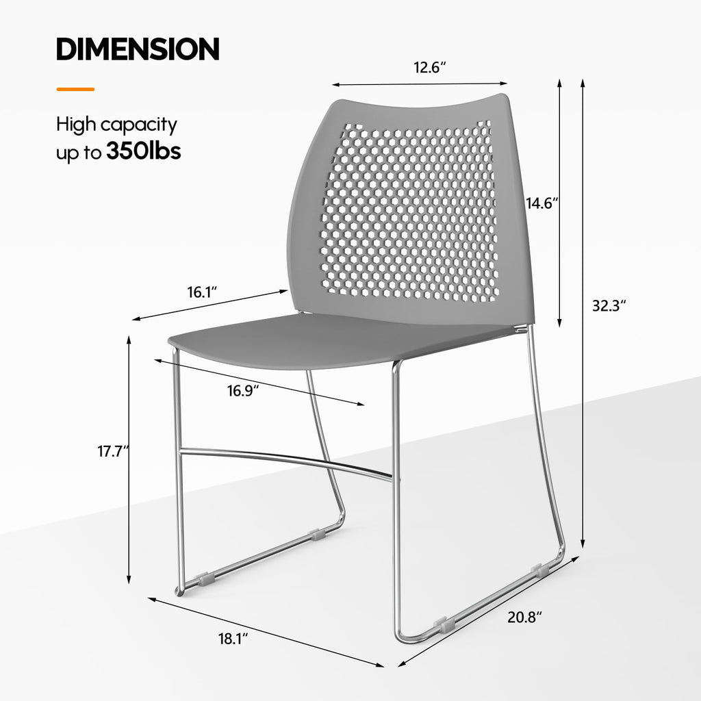 Grey Plastic Stacking Chairs X529095