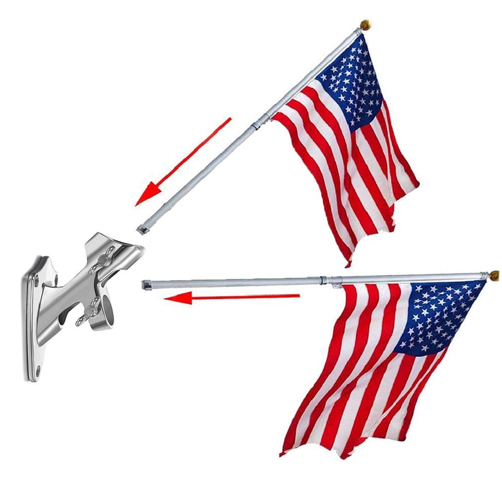 Flag Pole Bracket, 316 Marine Grade Stainless Steel N631594