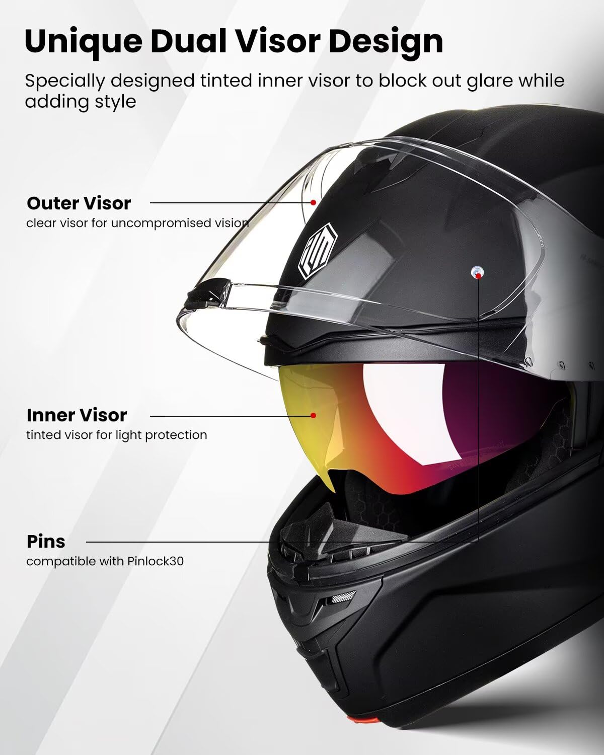 Motorcycle Helmet Modular Full Face R742