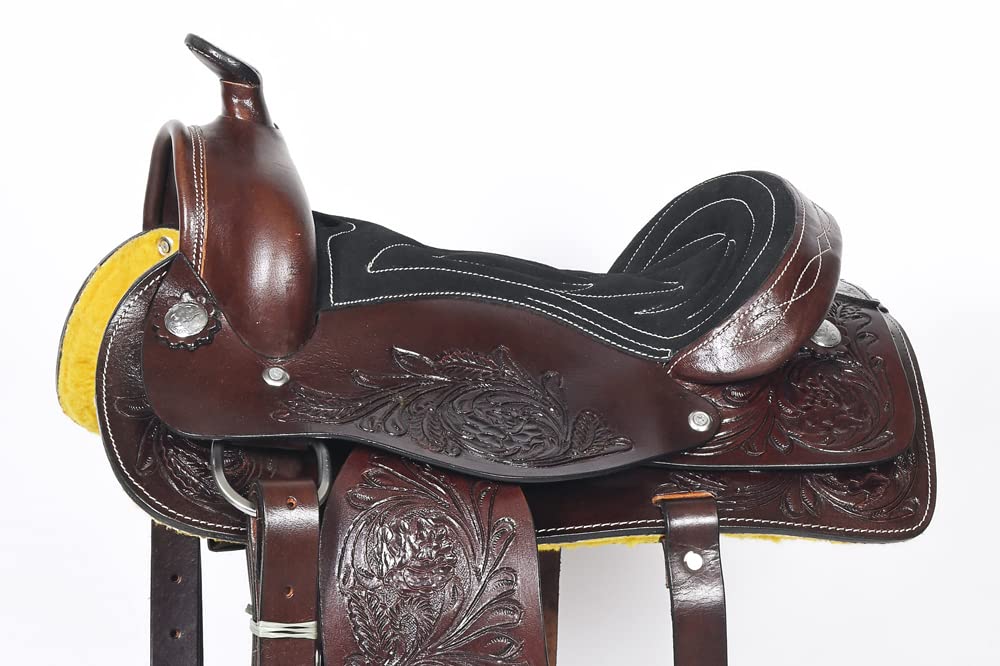 Dark Brown Leather Western Saddle L976522