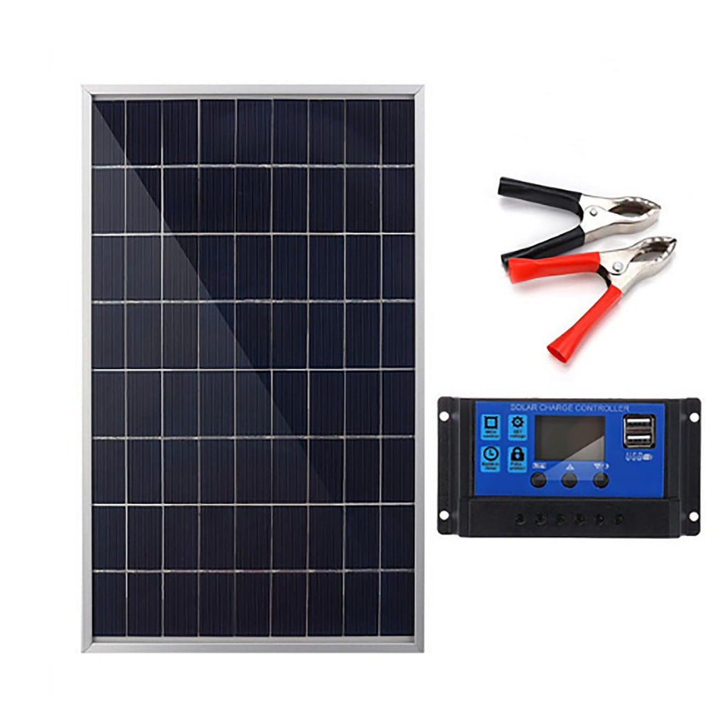 10W 12V Monocrystalline Solar Panel Kit with 10A Charge Controller H5329