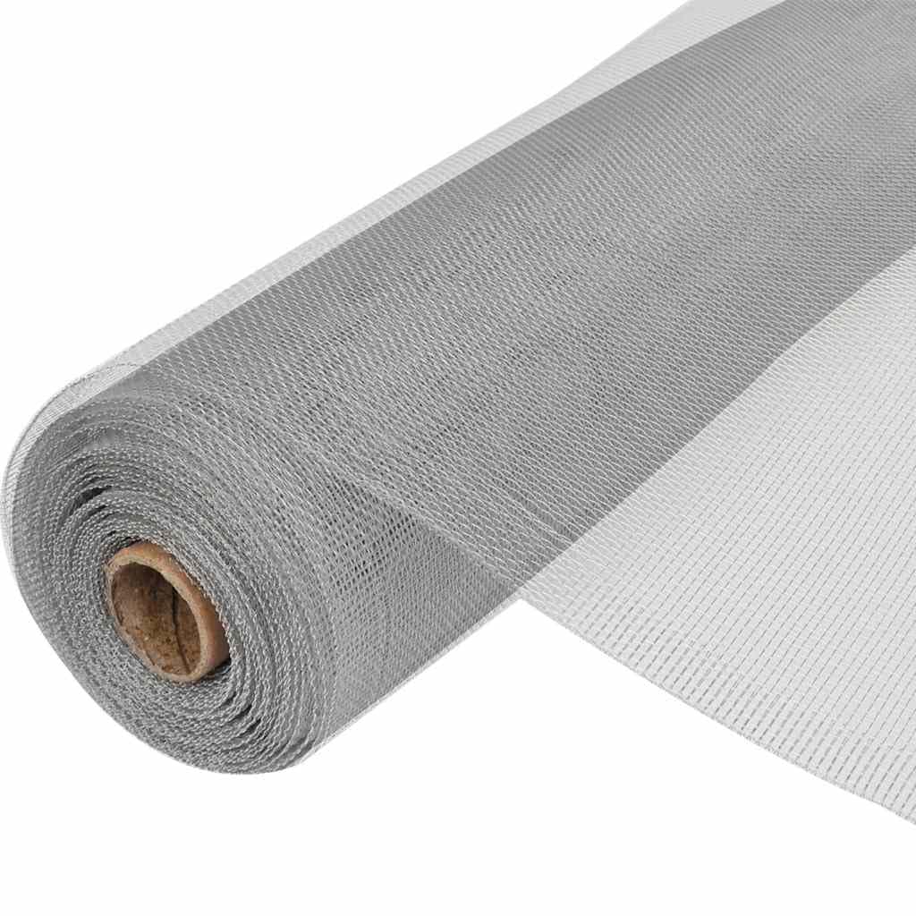 Aluminum Mesh Screen 39.4x196.9 Inches Silver V205