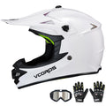 Kids Dirt Bike Helmet Set with Goggles Gloves I1224