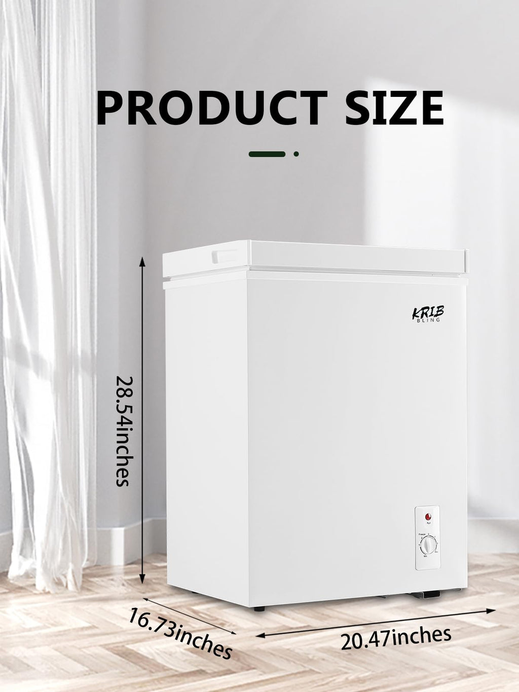 3.5 Cu.Ft Chest Freezer with Removable Basket, White F2984