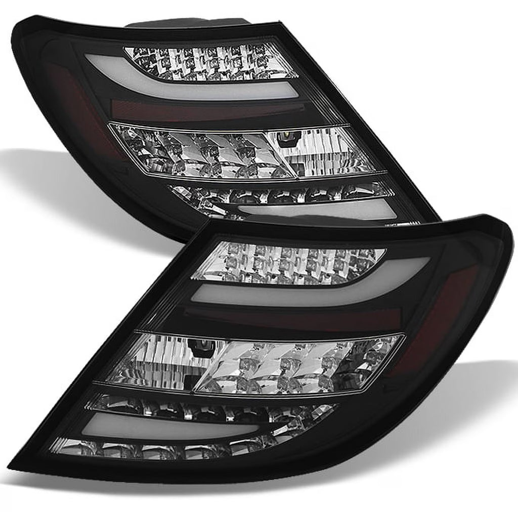 Black Bezel Rear LED Tail Lights Pair L294