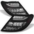 Black Bezel Rear LED Tail Lights Pair L294