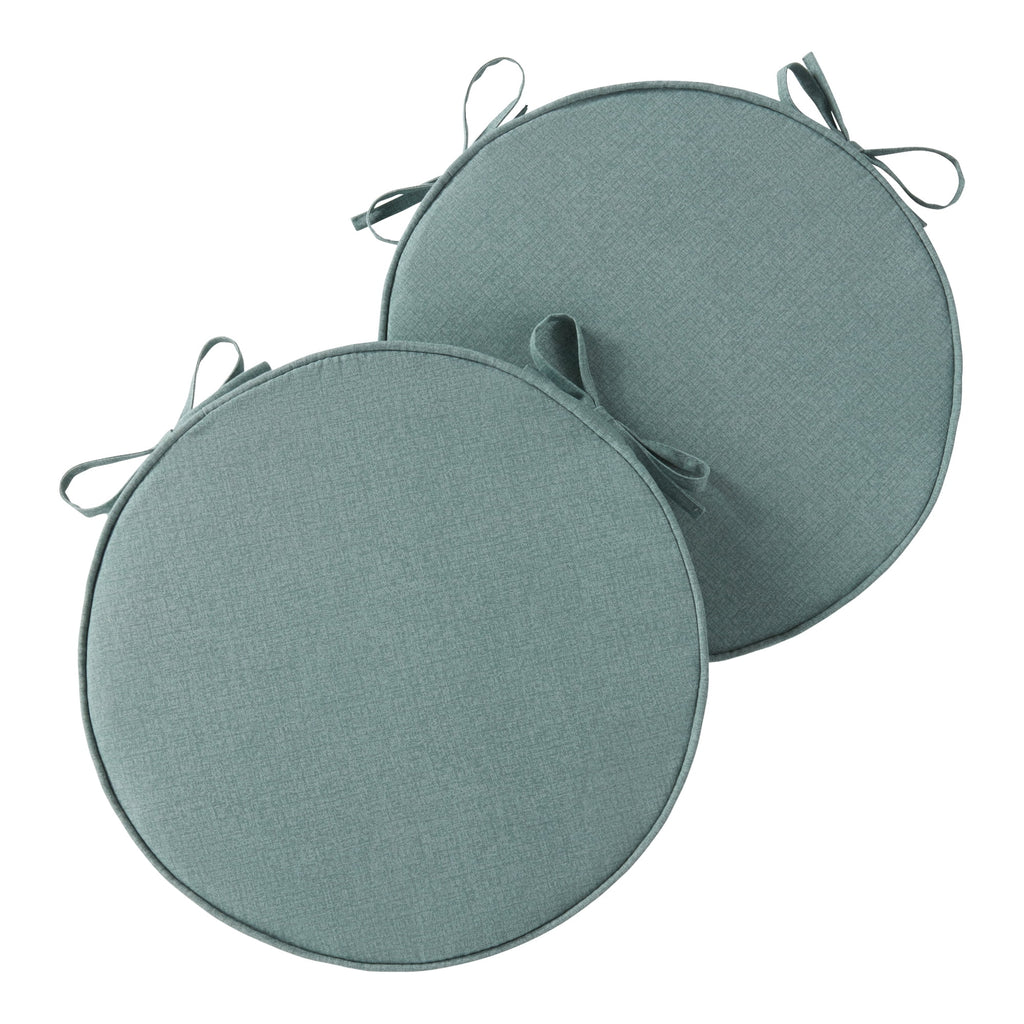 18" x 18" Seaglass Round Outdoor Chair Pad Set of 2 D560727