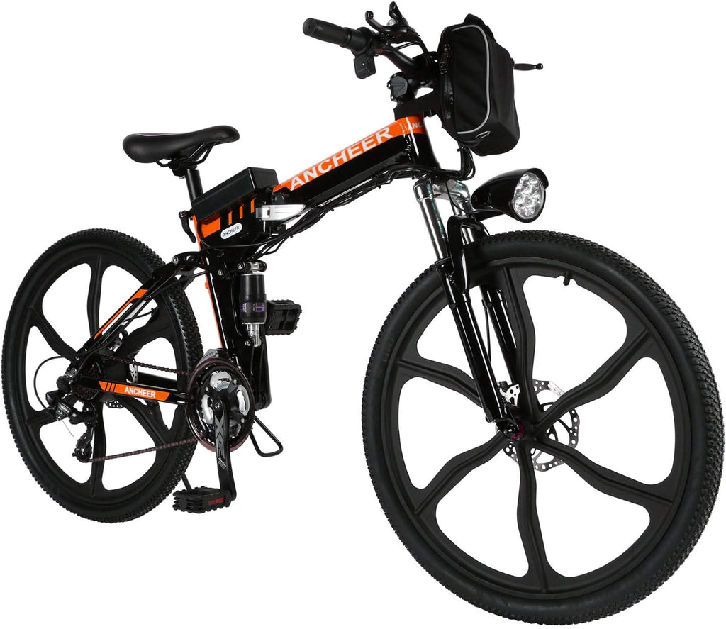 26" Folding Electric Mountain Bike with Magnesium Alloy Integrated Wheel L87023