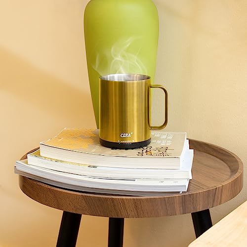 Gold 14 oz Self-Heating Coffee Mug with Lid B919