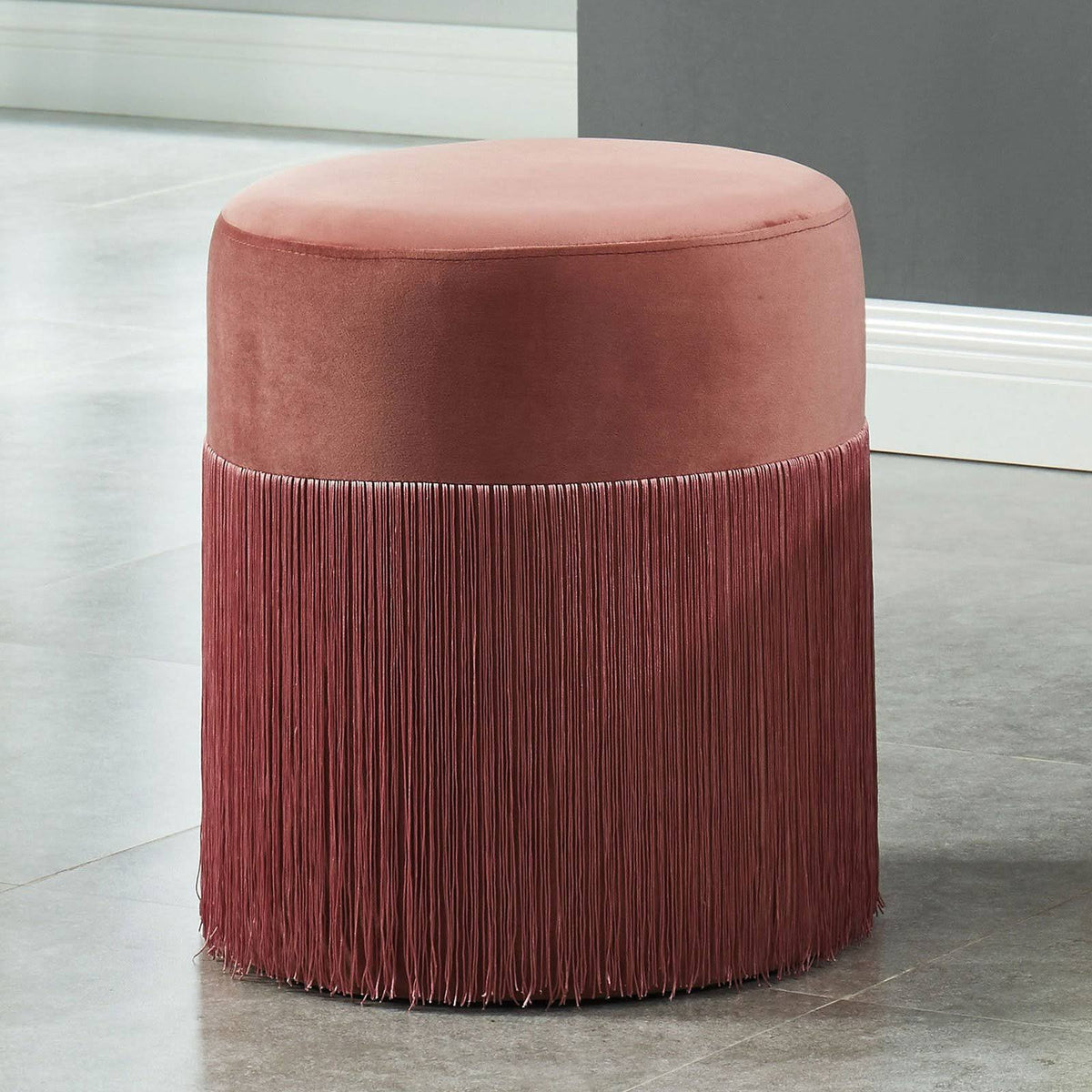 Pink Round Ottoman A9871