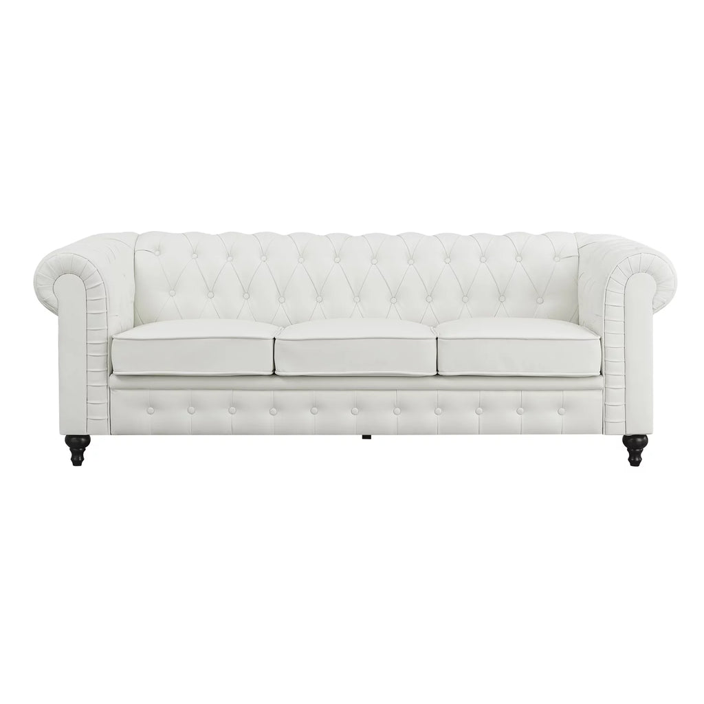 White Tufted Sofa X1876