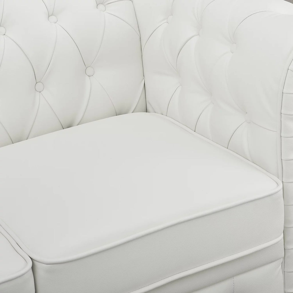 White Tufted Sofa X1876