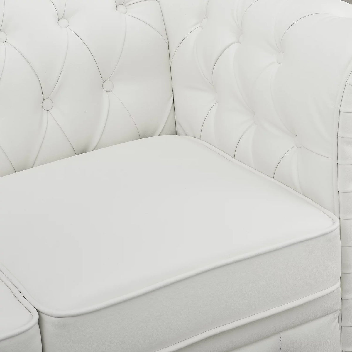 White Tufted Sofa X1876