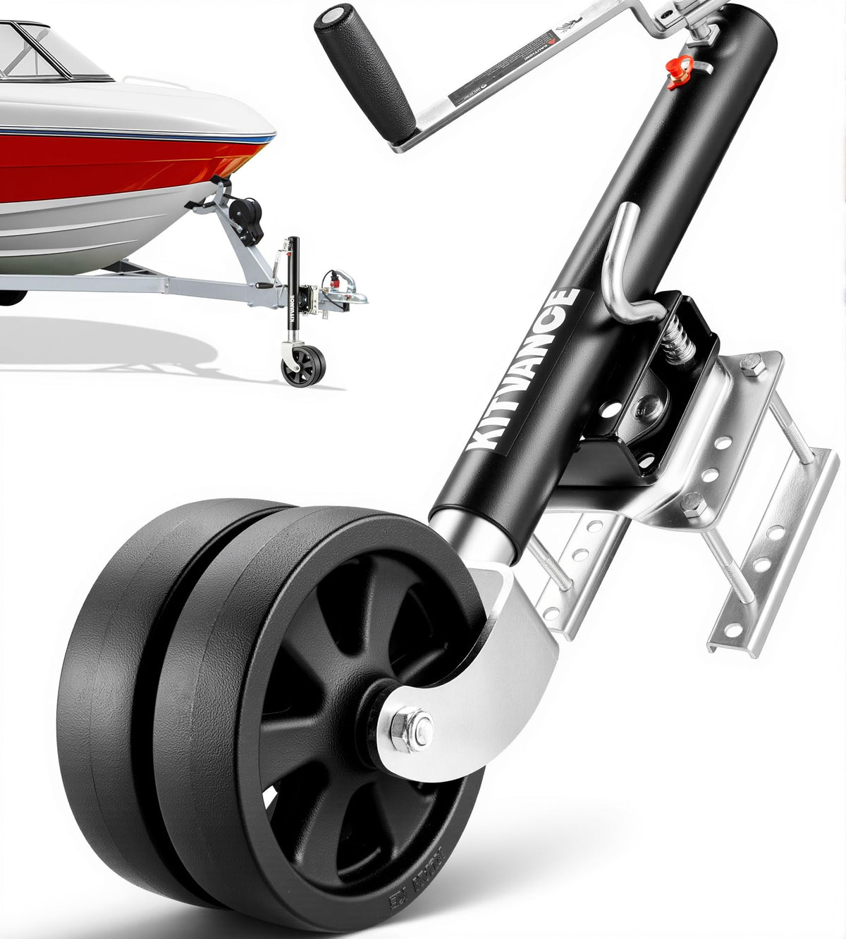 2000 lbs Boat Trailer Jack with 8" Dual Wheels S2932
