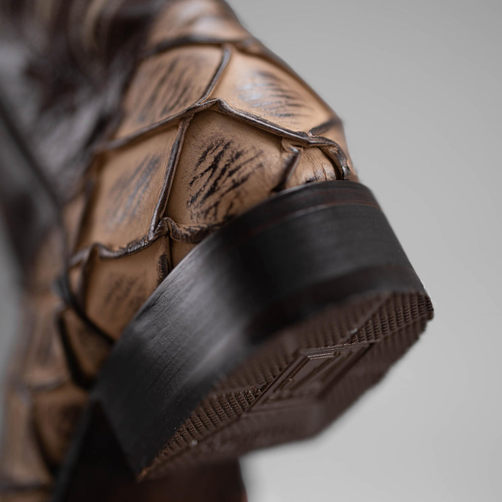 Leather Print Embroidered Square Toe Cowboy Boots C63572