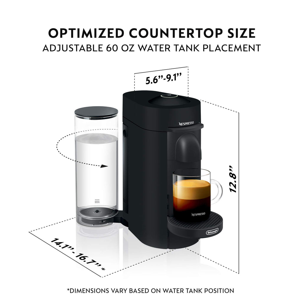 Matte Black Coffee Machine with Milk Frother R17324