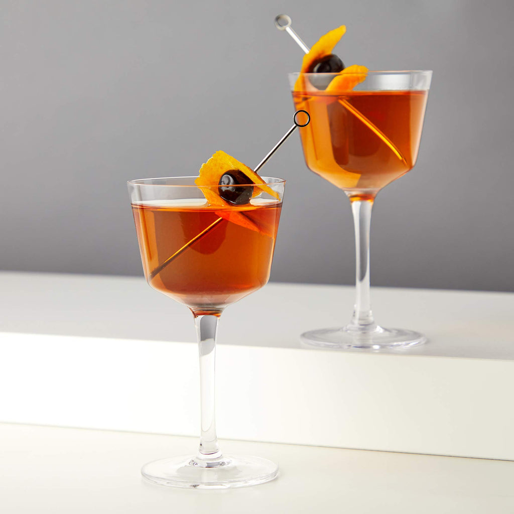 Stemmed Crystal Cocktail Glasses Set of 2 F7350