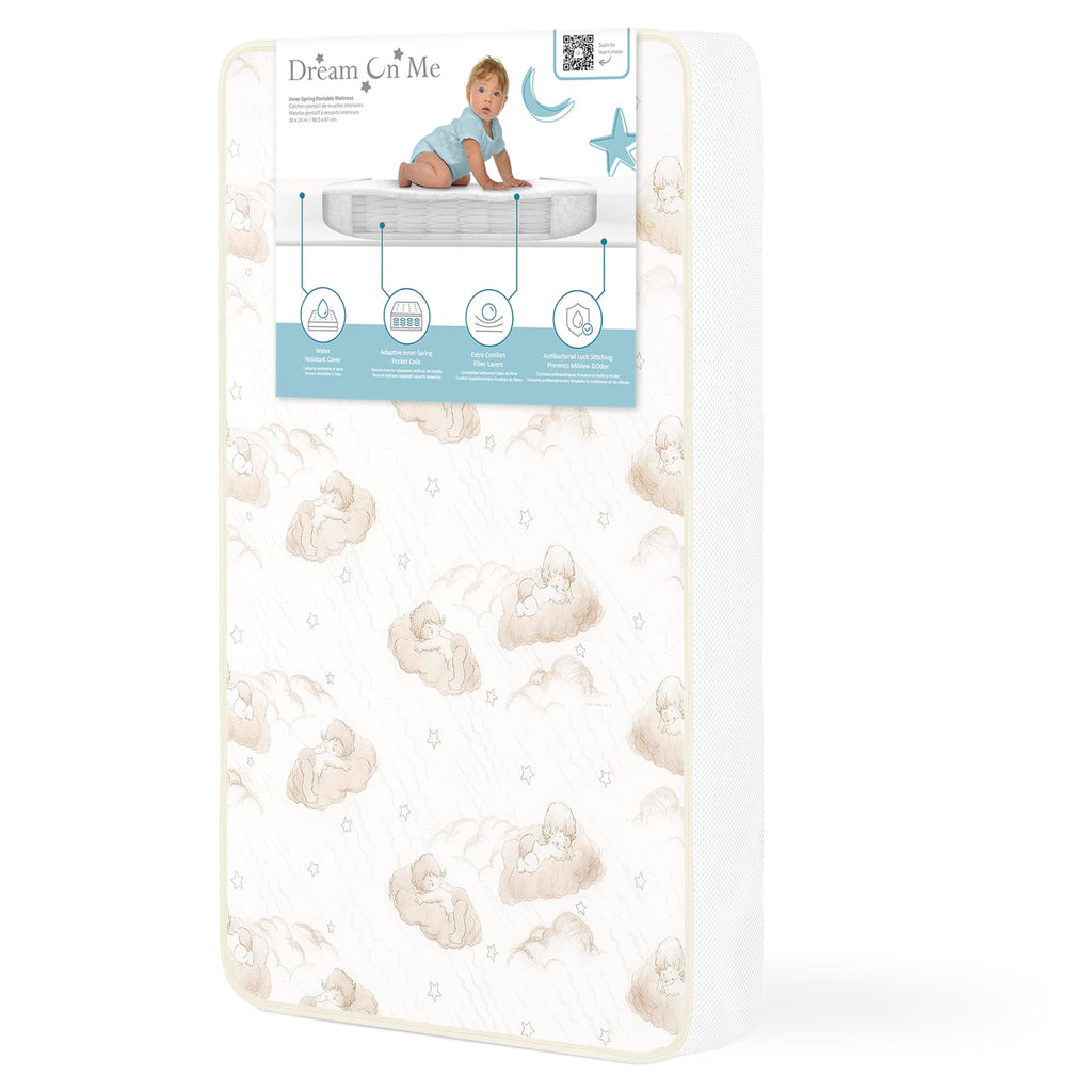 2-in-1 Dual-Sided Mini Crib Mattress X769