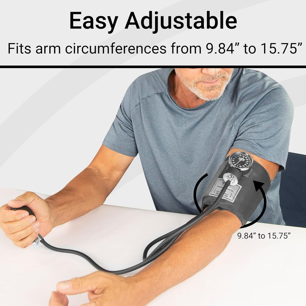 Manual Blood Pressure Cuff Aneroid Sphygmomanometer with Case P877