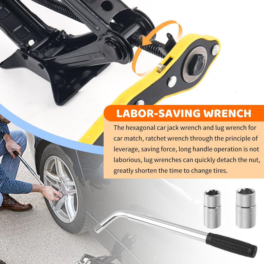 Heavy Duty Scissor Jacks Car Set U8005