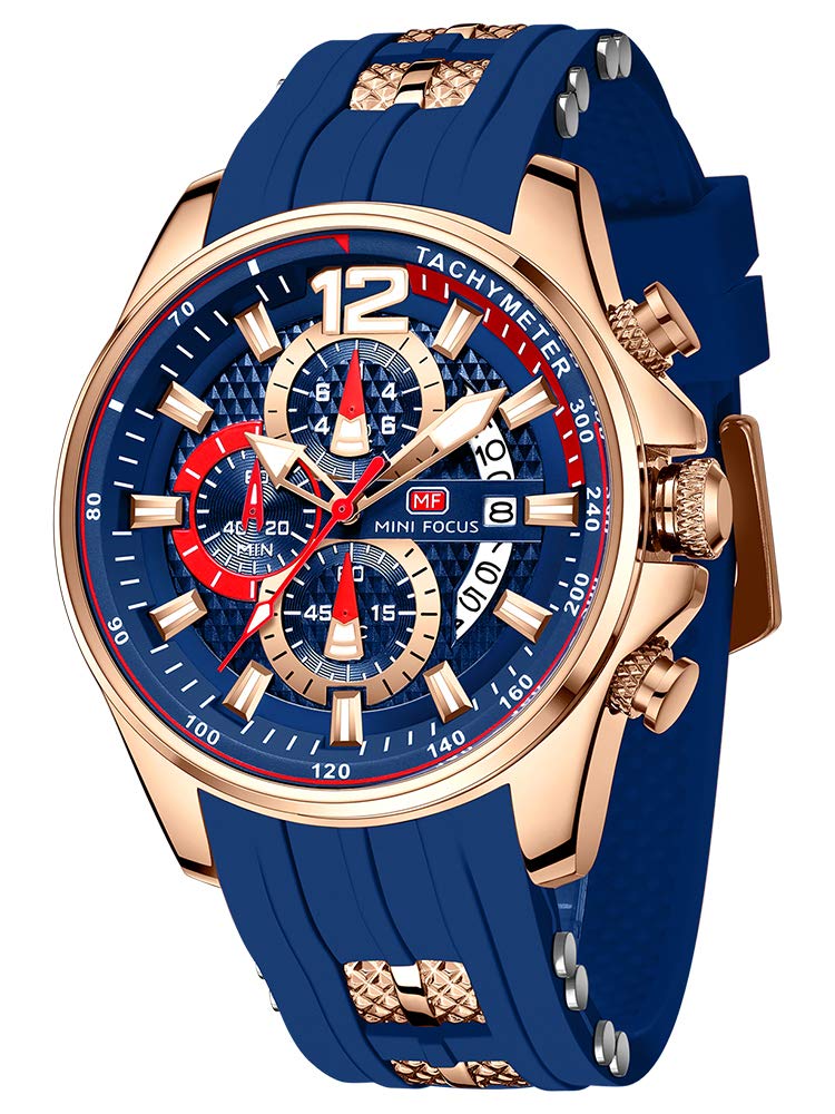 Men's Chronograph Waterproof Analog Quartz Watch P6401